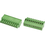 TE Connectivity 3.81mm Pitch 10 Way Pluggable Terminal Block, Plug, Cable Mount, Screw Down Termination