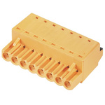 Weidmuller 5.08mm Pitch 2 Way Pluggable Terminal Block, Plug, Cable Mount, Screw Termination