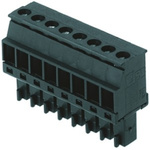 Weidmuller 3.81mm Pitch 2 Way Right Angle Pluggable Terminal Block, Plug, Cable Mount, Screw Termination