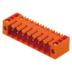 Weidmuller 3.5mm Pitch 3 Way Right Angle Pluggable Terminal Block, Header, Through Hole, Solder Termination