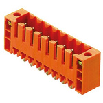 Weidmuller 3.5mm Pitch 10 Way Pluggable Terminal Block, Header, Through Hole, Solder Termination