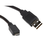 Roline Male USB A to Male Micro USB B USB Cable Assembly, 0.8m, USB 2.0