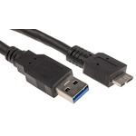 Roline Male USB A to Male Micro USB B USB Cable, 2m, USB 3.0