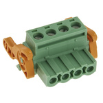 Phoenix Contact 5.08mm Pitch 4 Way Pluggable Terminal Block, Plug, Cable Mount, Screw Termination