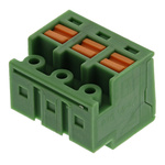 Phoenix Contact 5mm Pitch 3 Way Horizontal Pluggable Terminal Block, Plug, Cable Mount, Spring Cage Termination