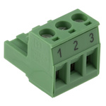 Phoenix Contact 5.08mm Pitch 3 Way Pluggable Terminal Block, Plug, Plug-In, Screw Termination