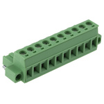 Phoenix Contact 5.08mm Pitch 10 Way Pluggable Terminal Block, Plug, Plug-In, Screw Termination