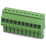 Phoenix Contact 3.81mm Pitch 4 Way Pluggable Terminal Block, Plug, Cable Mount, Screw Termination