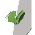Phoenix Contact 7.62mm Pitch 4 Way Pluggable Terminal Block, Feed Through Header, Panel Mount, Spade Termination