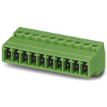 Phoenix Contact 3.81mm Pitch 10 Way Pluggable Terminal Block, Inverted Plug, Cable Mount, Screw Termination