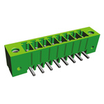 TE Connectivity 3.5mm Pitch 8 Way Pluggable Terminal Block, Header, Panel Mount, Solder Termination