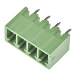 Wurth Elektronik 3.81mm Pitch 4 Way Pluggable Terminal Block, Header, Through Hole, Solder Termination