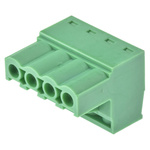 Wurth Elektronik 5mm Pitch 4 Way Pluggable Terminal Block, Plug, Cable Mount, Screw Termination