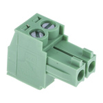 Wurth Elektronik 3.5mm Pitch 2 Way Pluggable Terminal Block, Plug, Cable Mount, Screw Termination