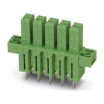 Phoenix Contact 7.62mm Pitch 4 Way Vertical Pluggable Terminal Block, Inverted Header, Through Hole, Solder Termination