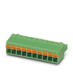 Phoenix Contact 5.08mm Pitch 4 Way Pluggable Terminal Block, Plug, PCB Mount, Spring Cage Termination