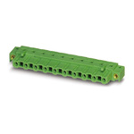 Phoenix Contact 7.62mm Pitch 3 Way Right Angle Pluggable Terminal Block, Inverted Header, Through Hole, Solder