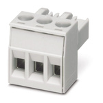Phoenix Contact 5mm Pitch 3 Way Pluggable Terminal Block, Plug, Screw Termination