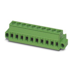 Phoenix Contact 3.5mm Pitch 18 Way Pluggable Terminal Block, Plug, Spring Cage Termination