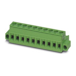 Phoenix Contact 3.5mm Pitch 20 Way Pluggable Terminal Block, Plug, Spring Cage Termination