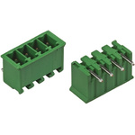 TE Connectivity 3.5mm Pitch 4 Way Pluggable Terminal Block, Header, Through Hole, Solder Termination