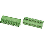 TE Connectivity 3.81mm Pitch 13 Way Pluggable Terminal Block, Plug, Cable Mount, Screw Down Termination