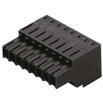 Weidmuller 3.5mm Pitch 5 Way Pluggable Terminal Block, Plug, Cable Mount, Spring Cage Termination
