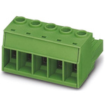Phoenix Contact 10.16mm Pitch 3 Way Pluggable Terminal Block, Plug, Plug-In, Screw Termination