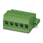 Phoenix Contact 15mm Pitch 4 Way Pluggable Terminal Block, Inverted Plug, Cable Mount, Screw Termination