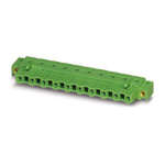 Phoenix Contact 7.62mm Pitch 4 Way Right Angle Pluggable Terminal Block, Inverted Header, Through Hole, Solder