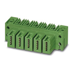 Phoenix Contact 15.0mm Pitch 4 Way Right Angle Pluggable Terminal Block, Inverted Header, Through Hole, Solder