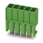 Phoenix Contact 7.62mm Pitch 5 Way Pluggable Terminal Block, Header, Solder Termination