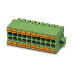 Phoenix Contact 3.5mm Pitch 17 Way Pluggable Terminal Block, Plug, Spring Cage Termination
