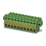 Phoenix Contact 5mm Pitch 10 Way Pluggable Terminal Block, Plug, Spring Cage Termination