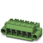 Phoenix Contact 7.62mm Pitch 4 Way Pluggable Terminal Block, Plug, Screw