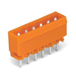 Wago 5mm Pitch 6 Way Pluggable Terminal Block, Header