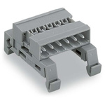 Wago 5mm Pitch 17 Way Horizontal Pluggable Terminal Block, Pin Header, DIN Rail Mount, Pin Termination