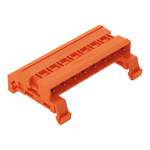 Wago 7.62mm Pitch 8 Way Horizontal Pluggable Terminal Block, Pin Header, DIN Rail Mount, Pin Termination