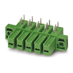 Phoenix Contact 7.62mm Pitch 2 Way Right Angle Pluggable Terminal Block, Inverted Header, Through Hole, Solder
