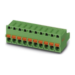 Phoenix Contact 5mm Pitch 12 Way Pluggable Terminal Block, Plug, Spring Cage Termination