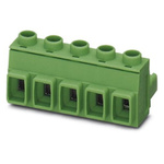 Phoenix Contact 7.62mm Pitch 4 Way Pluggable Terminal Block, Plug, Cable Mount, Screw Termination