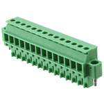 Phoenix Contact 3.81mm Pitch 14 Way Pluggable Terminal Block, Plug, Cable Mount, Screw Termination
