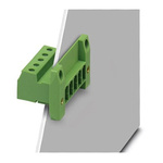 Phoenix Contact 7.62mm Pitch 9 Way Pluggable Terminal Block, Feed Through Header, Cable Mount, Panel Mount, Solder