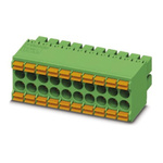 Phoenix Contact 3.5mm Pitch 20 Way Pluggable Terminal Block, Plug, Cable Mount, Spring Cage Termination