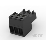 TE Connectivity 3.5mm Pitch 3 Way Pluggable Terminal Block, Plug, Cable Mount, Screw Termination