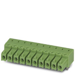 Phoenix Contact 3.81mm Pitch 4 Way Right Angle Pluggable Terminal Block, Inverted Header, Through Hole, Solder