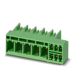 Phoenix Contact 7.62mm Pitch 10 Way Pluggable Terminal Block, Hybrid Header