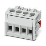 Phoenix Contact 5mm Pitch Pluggable Terminal Block, Plug, Cable Mount, Spring Cage Termination