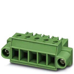 Phoenix Contact 7.62mm Pitch 4 Way Pluggable Terminal Block, Plug, Through Hole