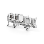4 Way Pluggable Terminal Block, Feed Through Plug, DIN Rail, Push In Spring Termination
